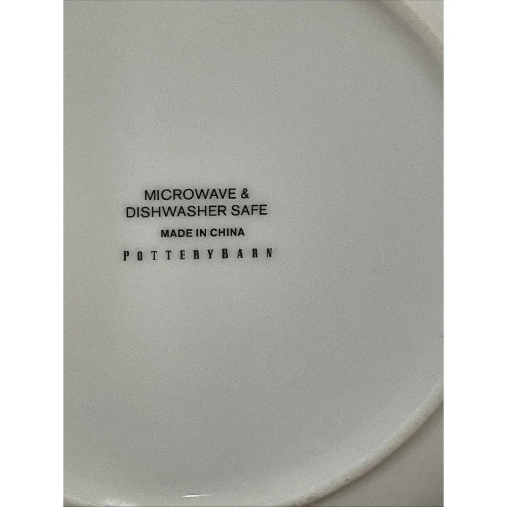 Pottery Barn Plate Floral Medallion Dessert Salad Lunch Blue Green Discontinued